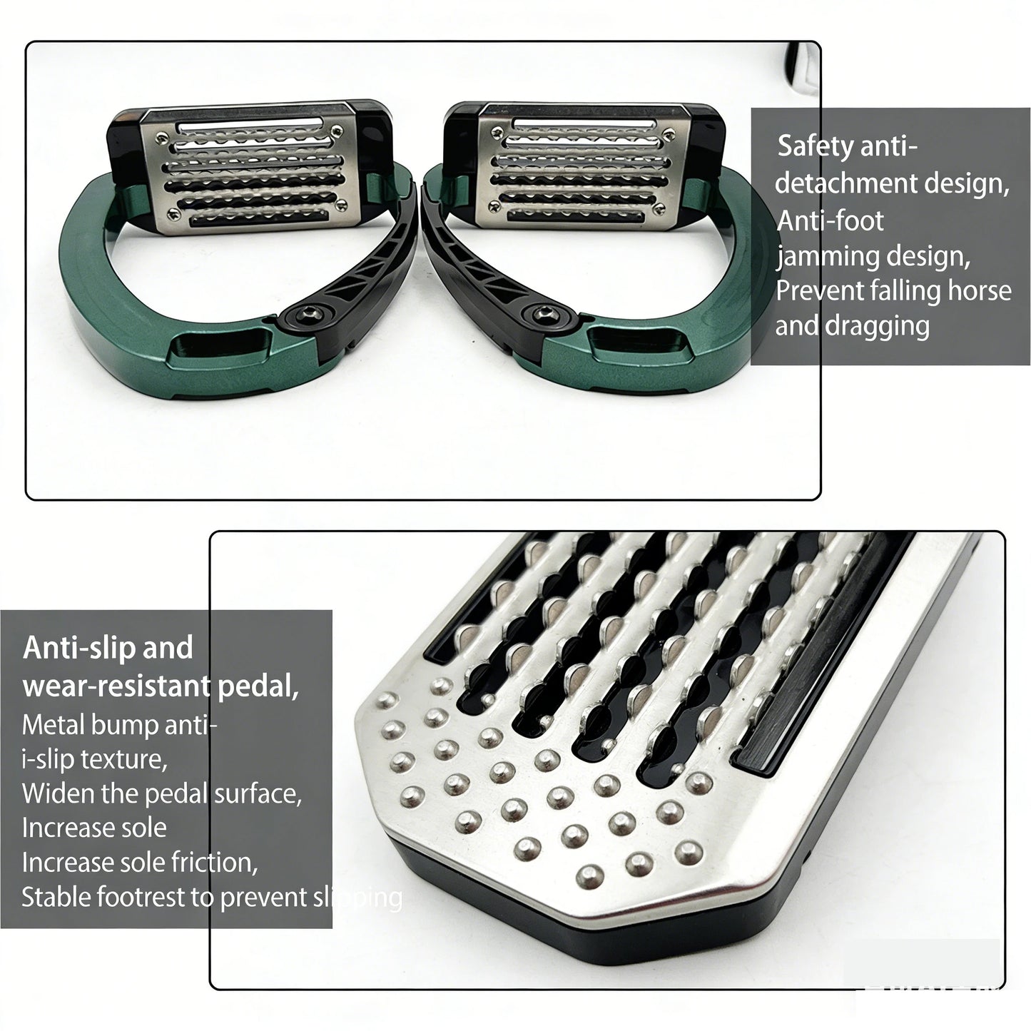Aluminum Alloy Safety Stirrups | Anti-Slip Shock-Absorbing Equestrian Pedals @ Ghoddosh.com