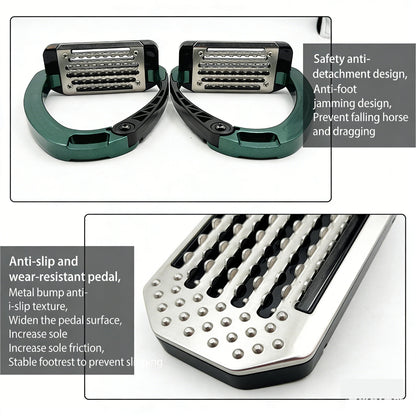 Aluminum Alloy Safety Stirrups | Anti-Slip Shock-Absorbing Equestrian Pedals @ Ghoddosh.com