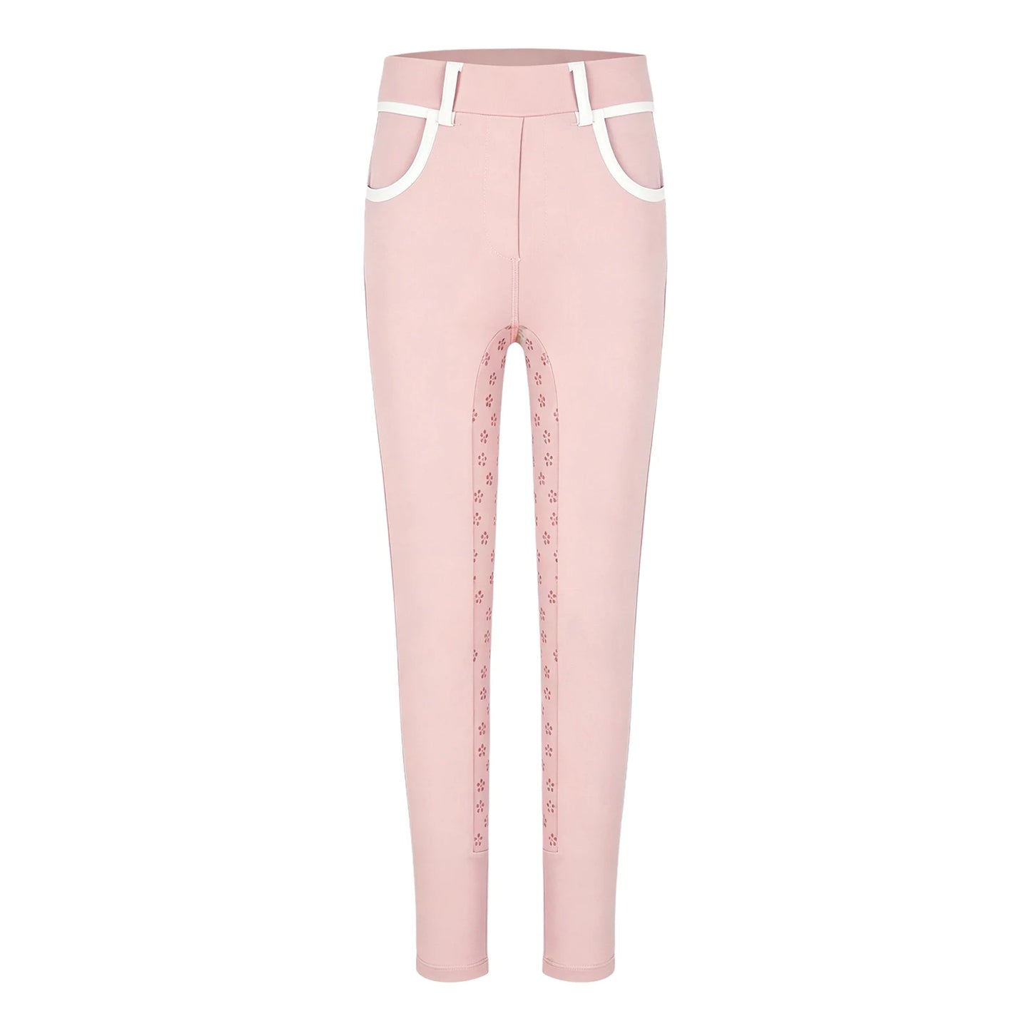 Girls Full Seat Equestrian Leggings  Non-Slip Horse Riding Pants with Pockets @ ghoddosh.com