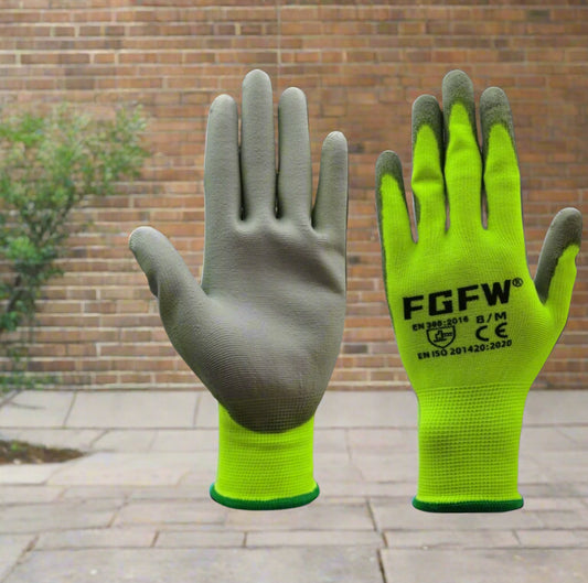 10 Pairs PU Coated  Gloves - Lightweight, Durable Safety  Certified Gloves, Ghoddosh