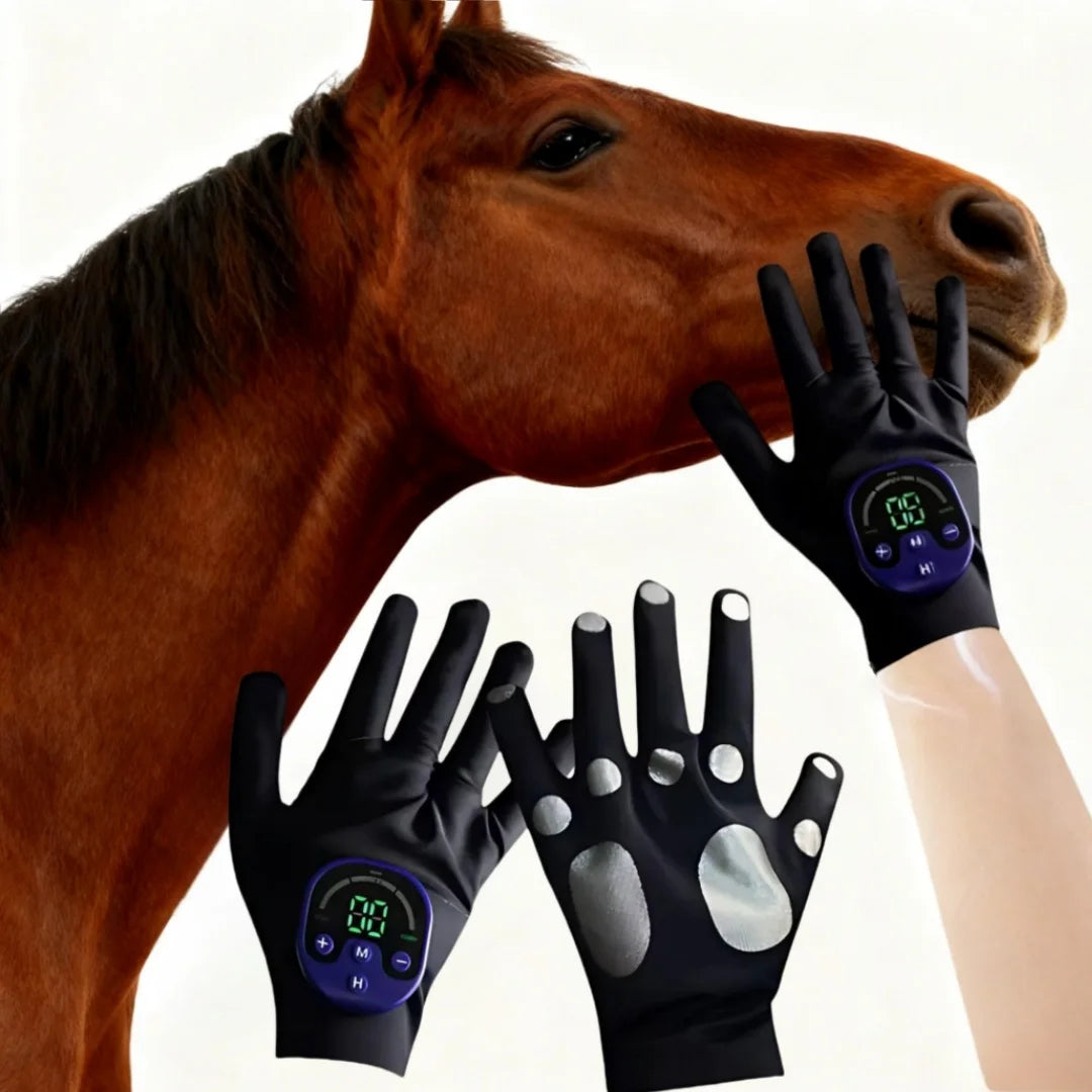 Equine EMS Massage Gloves for Muscle Recovery and Tension Relief @ ghoddosh.com