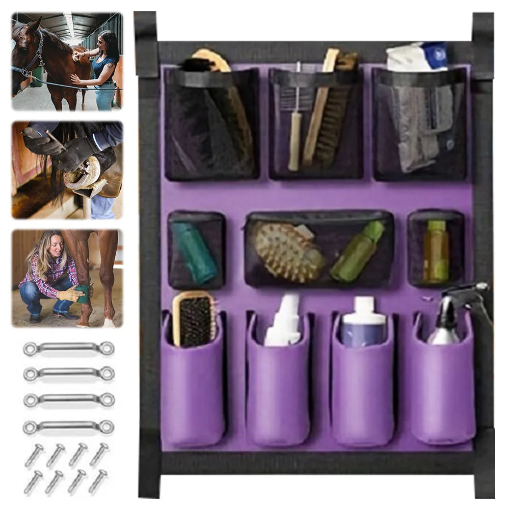 Horse Tack Storage Multi-Pocket  Bag /   Horse Trailer Grooming items Organization Bag @ ghoddosh.com