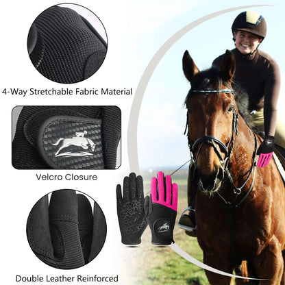 Horse Riding Gloves / Women Mesh Breathable Lightweight . Ghoddosh 