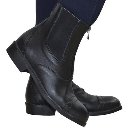 Men New Horse Riding  half Boots Customized High Quality Zipper Shoes - Ghoddosh