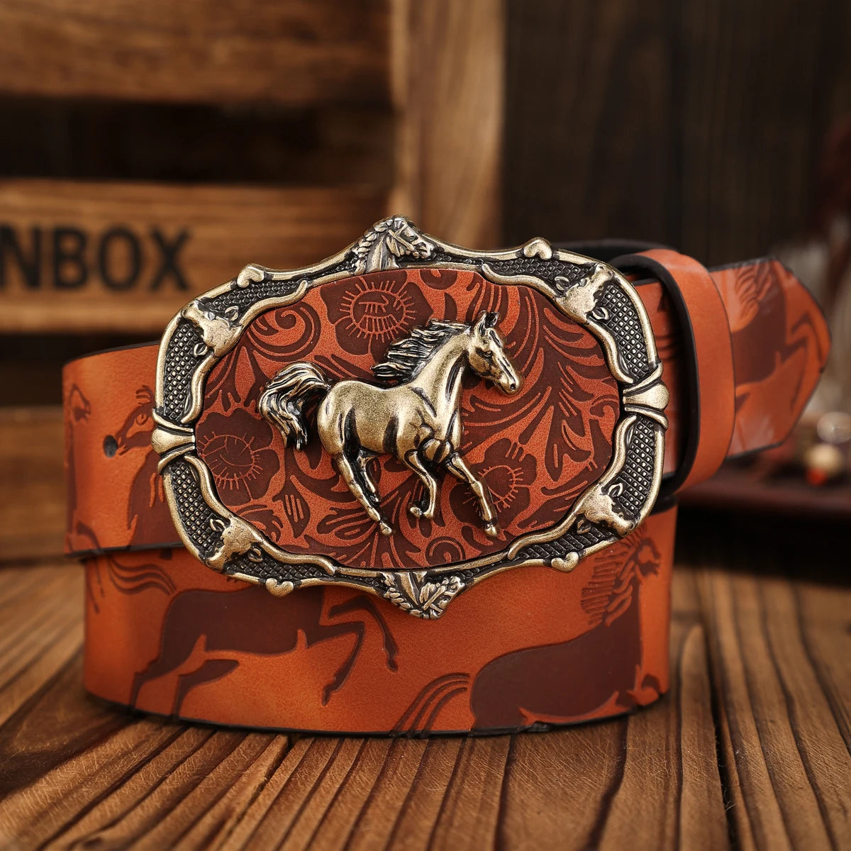 Unisex Vintage Western PU Leather Belt | Retro Denim Casual Waistband @ ghoddosh.com