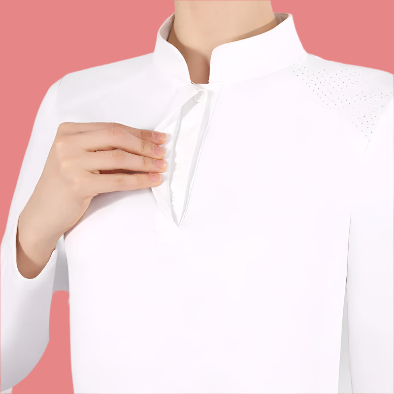 White Horse Riding  Woman long Sleeve T-Shirt