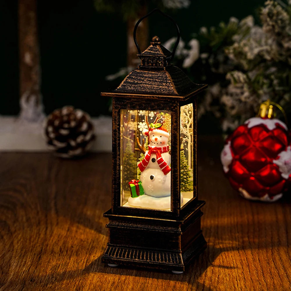 1PC  Christmas Square Wind Light - Night Light Christmas  Desktop Decorative Light Box @ghoddosh.com