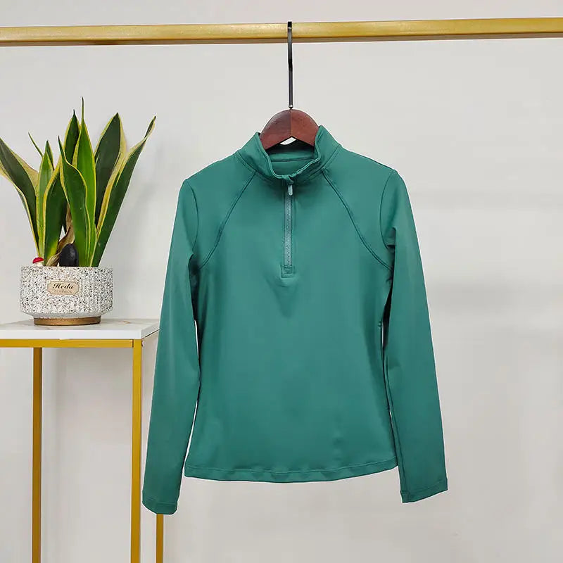 Western Zipper Horseback , Long Sleeve  Equestrian Tops