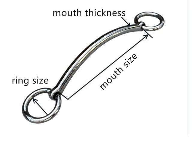 Stainless Steel  Snaffle Bit Small O-Ring Horse Bit 11.5   12.5 cm  @ ghoddosh.com