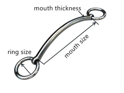 Stainless Steel  Snaffle Bit Small O-Ring Horse Bit 11.5   12.5 cm  @ ghoddosh.com
