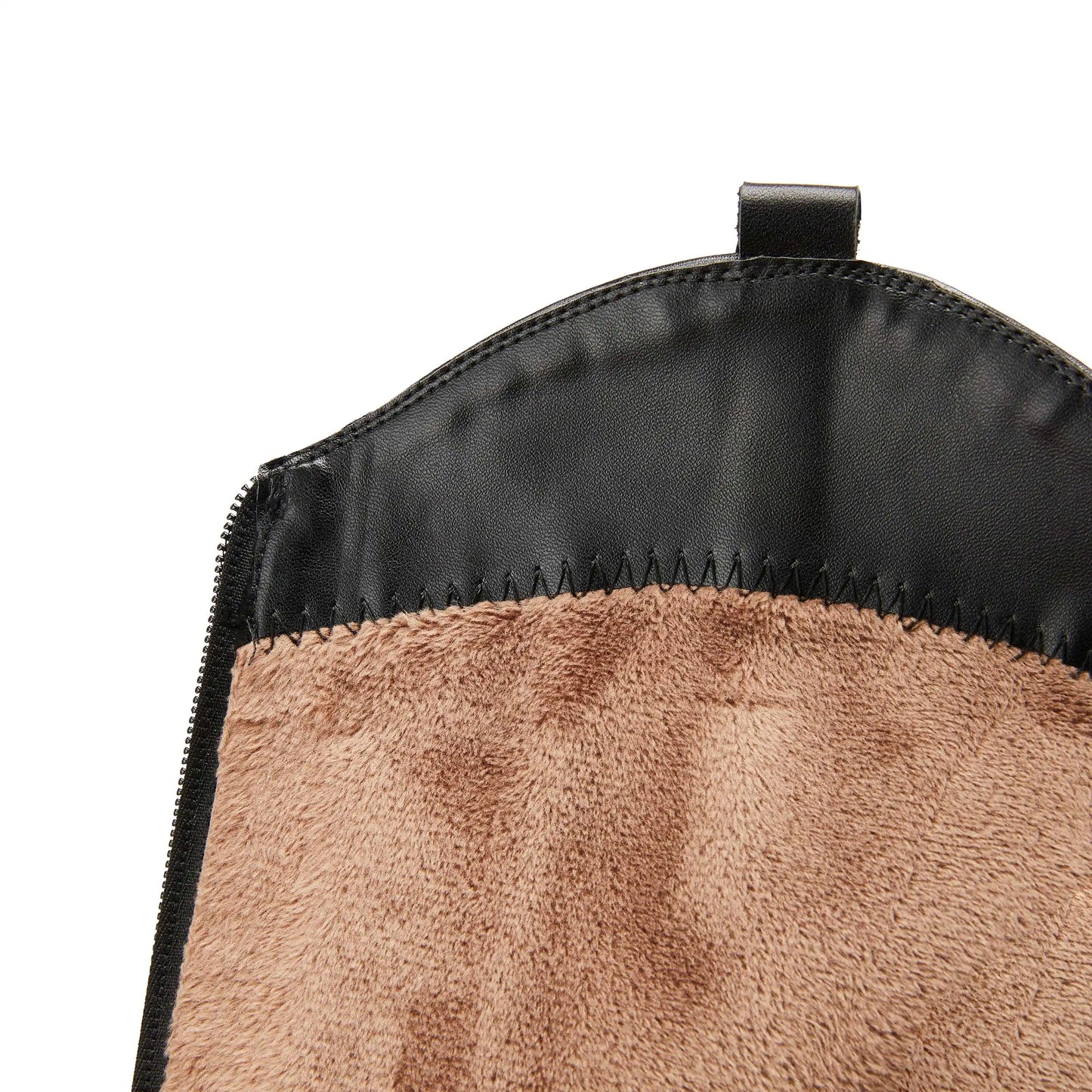 Women's Genuine Leather Thigh-High Riding Boots, Round Toe Mid-Heel Streetwear @ ghoddosh.com