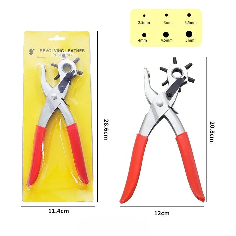 Leather Hole Punch / Leather  Multifunctional  Hole Puncher Crafts Steel Tool @ ghoddosh.com