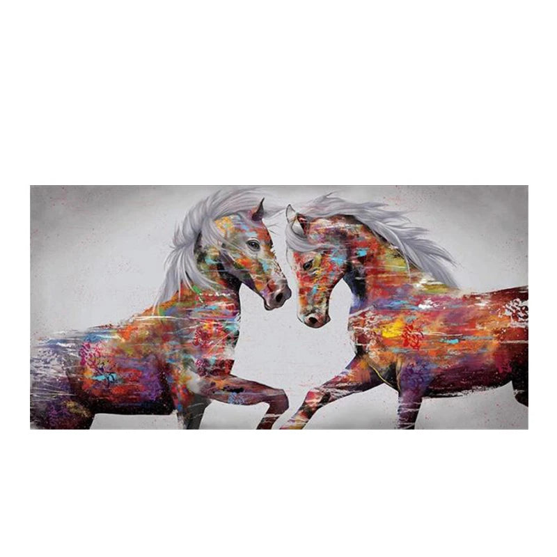 Abstract Art Painting  Horses Canvas Posters Décor