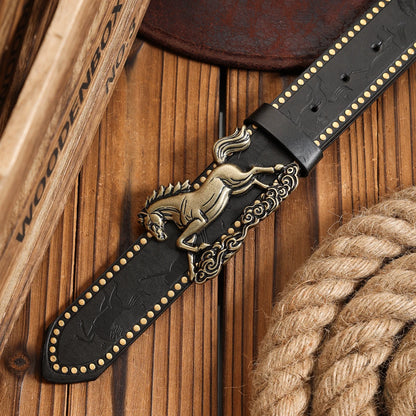 Unisex Vintage Casual PU Belt @ ghoddosh.com