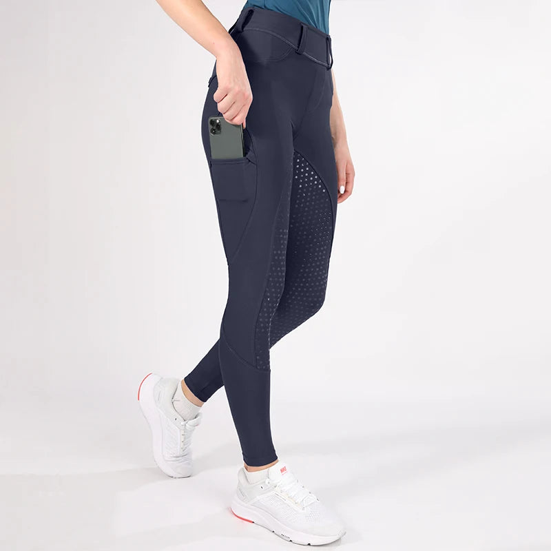 Horse Riding Pants  Women Equestrian  Full Seat Silicone Breeches - Ghoddosh