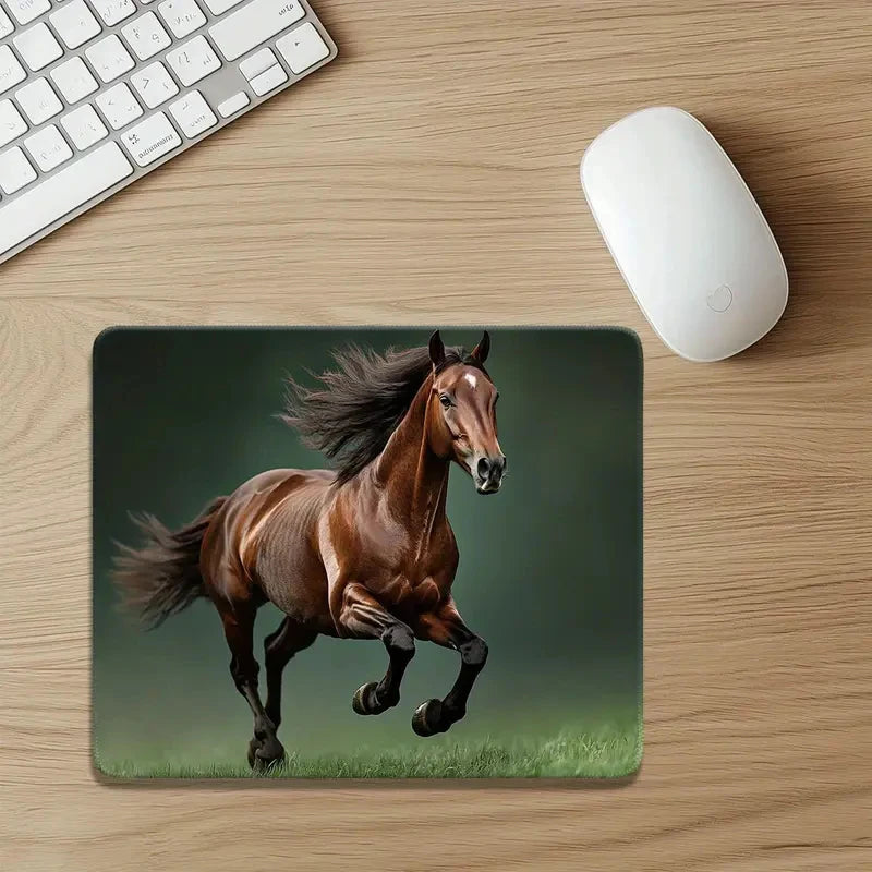 Printed horse pattern  anti-slip rubber computer mousepad @ghoddosh.com