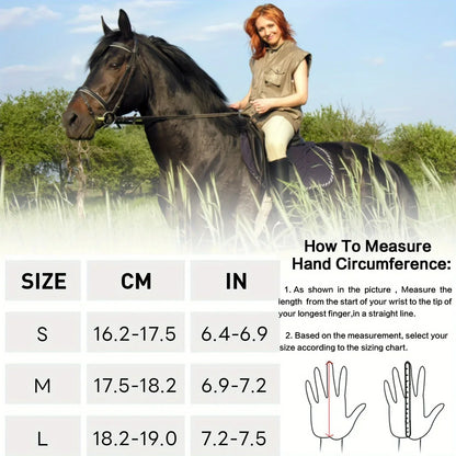 Horse Riding Gloves / Women Mesh Breathable Lightweight with Comfortable Grip .Ghoddosh 