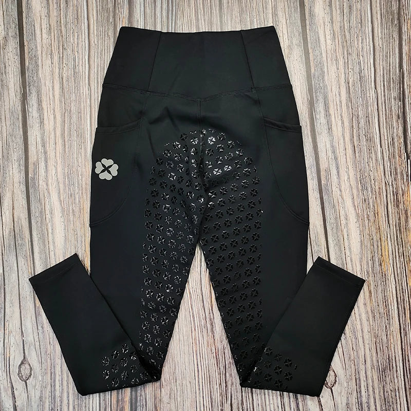 Full Seat Grip Equestrian Breeches with Rider Pocket  /  Women Horse Riding Tights  ghoddosh.com