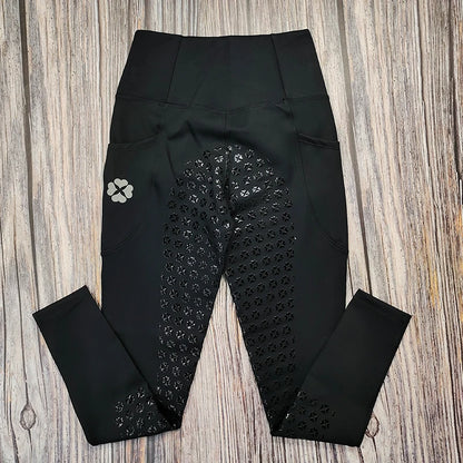 Full Seat Grip Equestrian Breeches with Rider Pocket  /  Women Horse Riding Tights  ghoddosh.com
