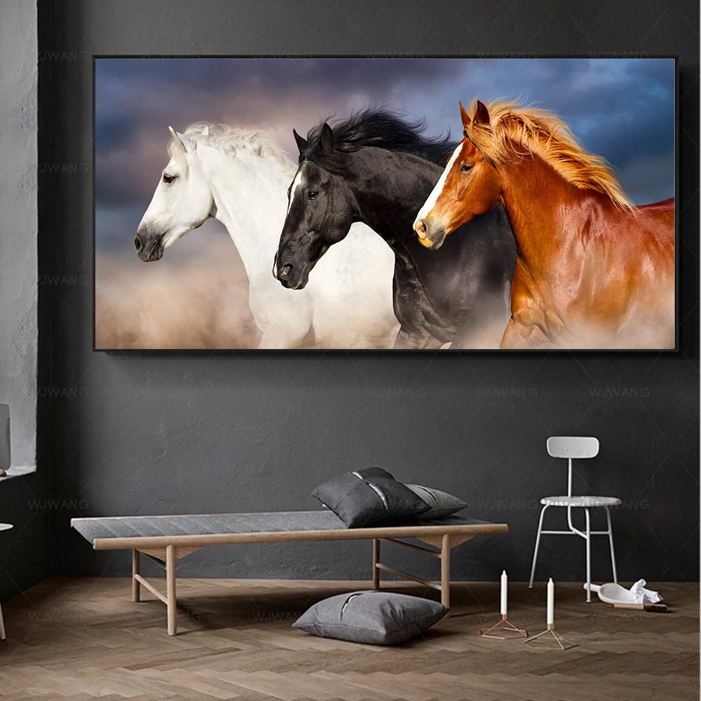 Abstract Art Painting  Horses Canvas Posters Décor