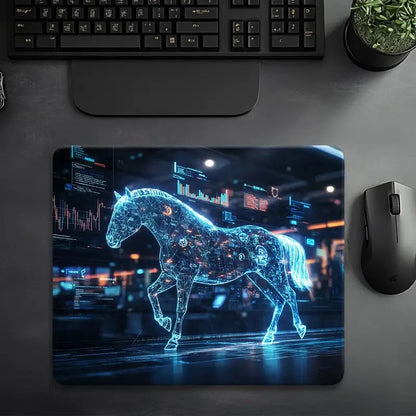Printed horse pattern  anti-slip rubber computer mousepad @ghoddosh.com