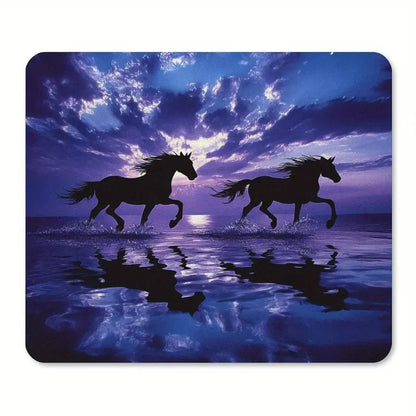Printed horse pattern  anti-slip rubber computer mousepad @ghoddosh.com