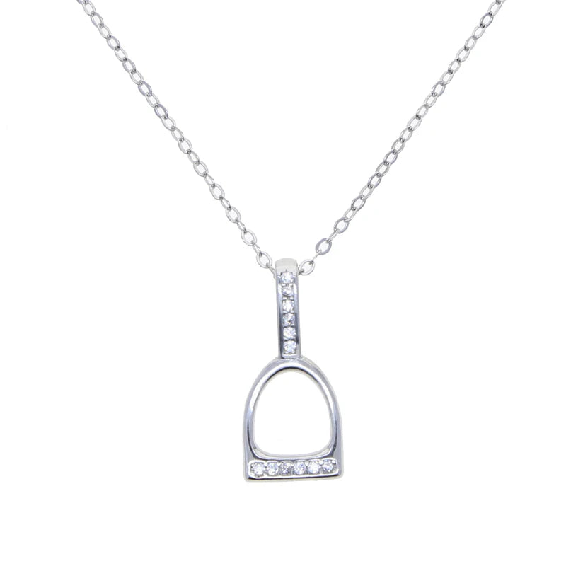 Solid 925 Sterling Silver Horseshoe Necklace @ ghoddosh.com