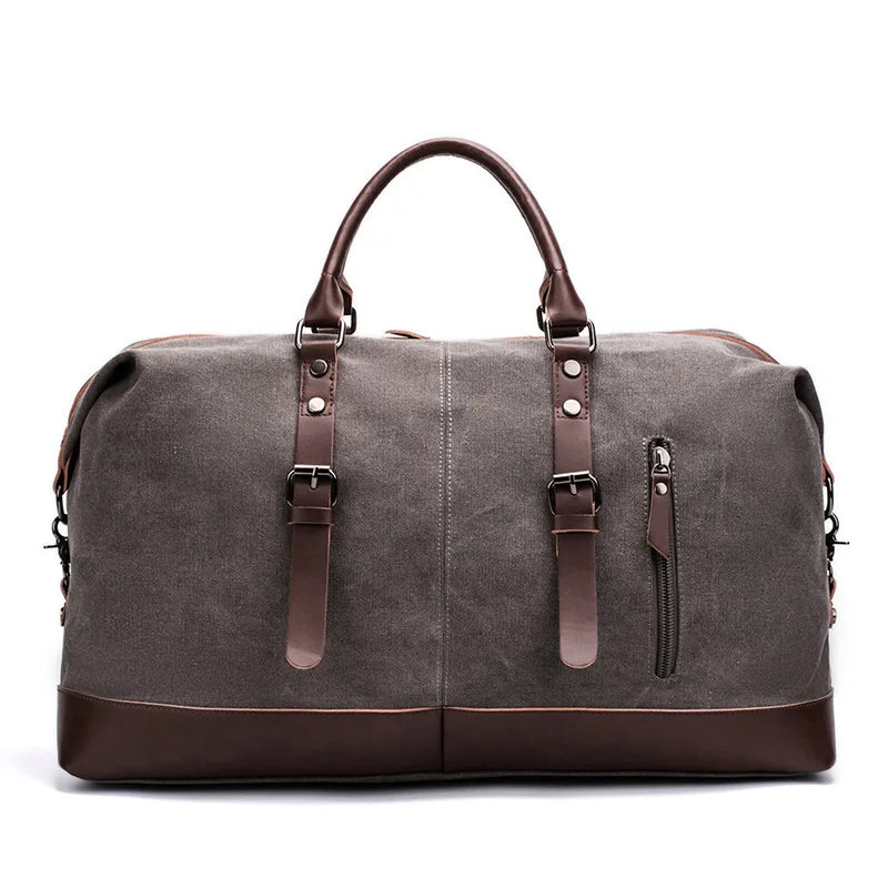 Men PU Leather Outdoor Luggage  Bag Large Capacity Shoulder Equestrian bag . Ghoddosh