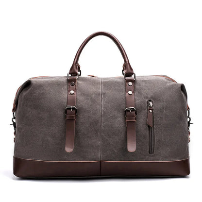 Men PU Leather Outdoor Luggage  Bag Large Capacity Shoulder Equestrian bag . Ghoddosh
