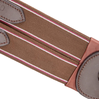 Premium Chocolate Leather Anatomical Girth | Anti-Chafe, Elastic & Padded for Training & Show @ ghoddosh.com