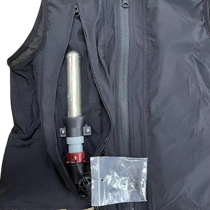 Black and gray life Equestrian vest on a white background , ghoddosh.com