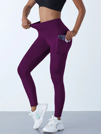 New High Waist Women's Tights With Pockets ,  Push Up  Sportswear Leggings - ghoddosh.com