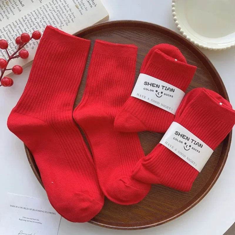 New Year of the Horse Chinese Style  2026 Zodiac Year Red Lucky  Cotton Socks  for Couple Christmas @ghoddosh.com