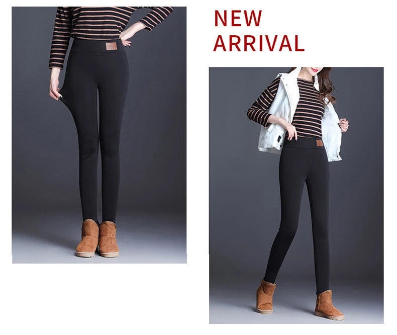 Women Leggings, Seamless High Waist Thick Padded Thermal Tight Riding Pants - ghoddosh.com