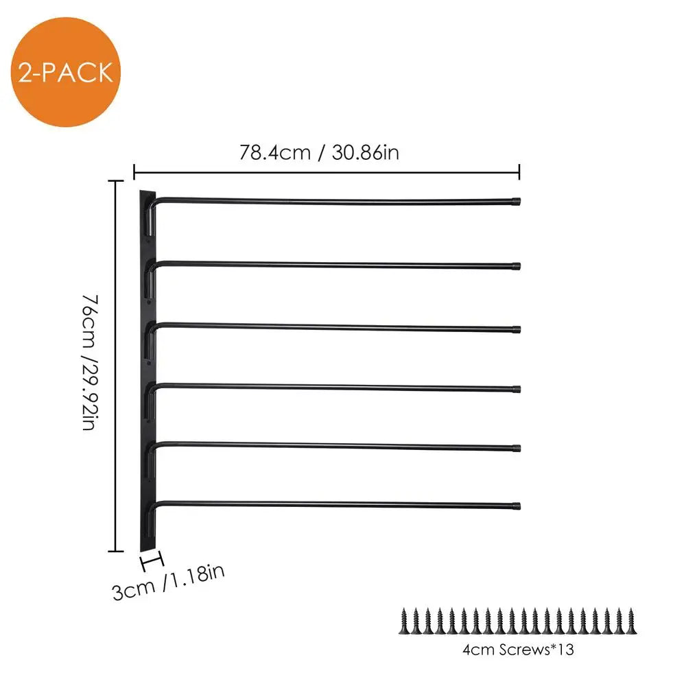 Saddle Rack Wall Mounted Horse Tack Storage , Swinging Blanket Rack