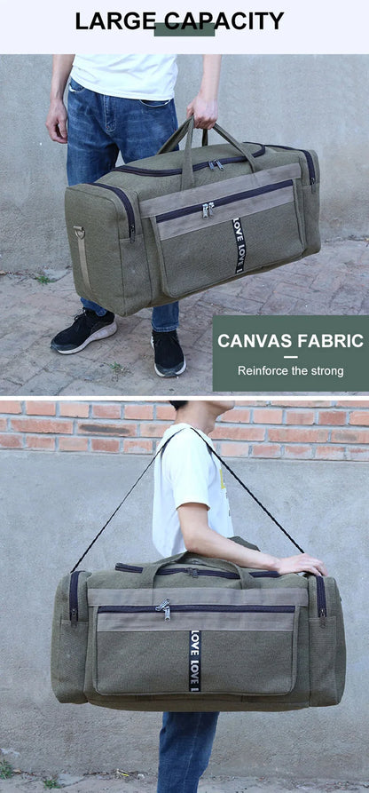 Large Canvas Waterproof  Duffel HandBag