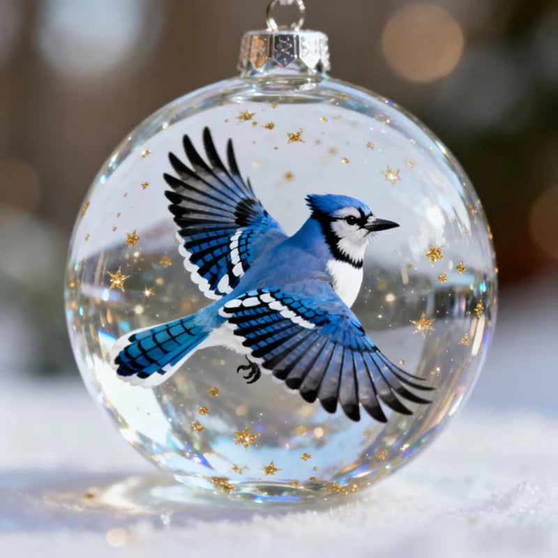 Nature's Birds Clear Christmas Ornament, Hummingbird Christmas Tree Ornaments @ghoddosh.com