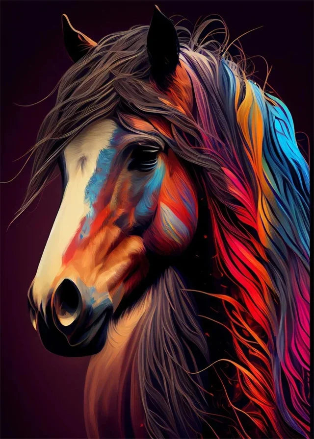 Horse Beautiful Posters and Prints Abstract Canvas Decoration
