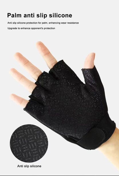 Skull Print Fingerless Riding Gloves – Non-Slip Half-Finger Riding Gloves