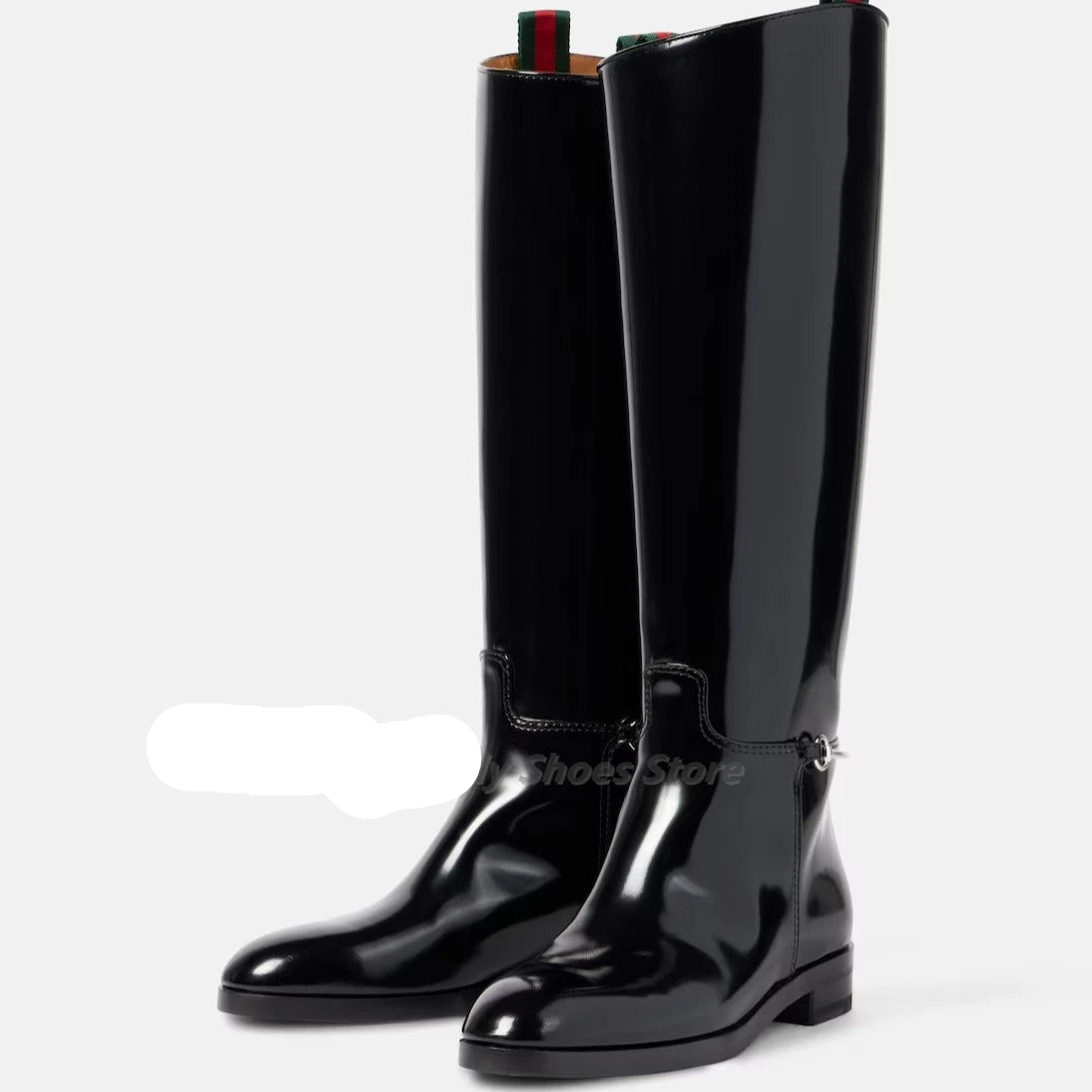 New Thick Heel Round High class British Style  Long Knight Boots