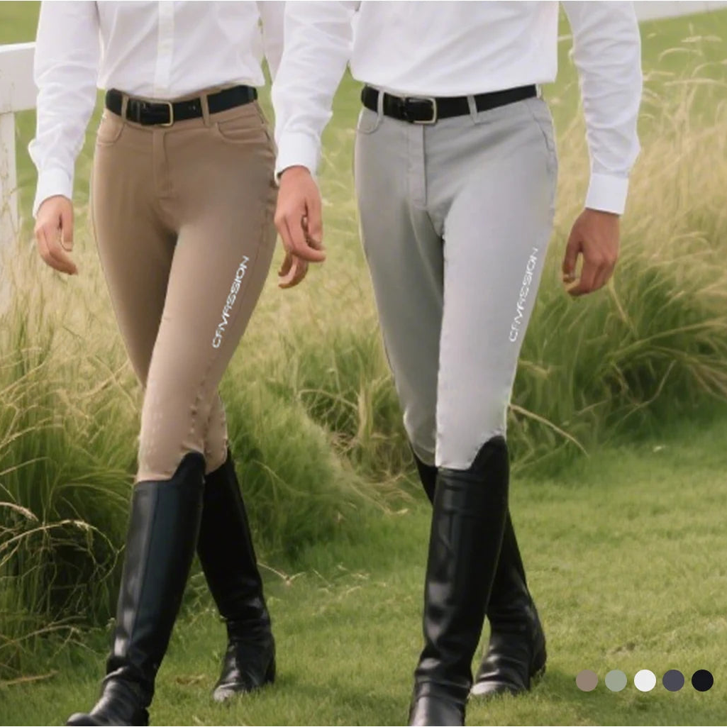 Equestrian Riding Breeches for Women/Men - Horseback Riding Tights with Silicone Knee Patch Grip @ ghoddosh.com