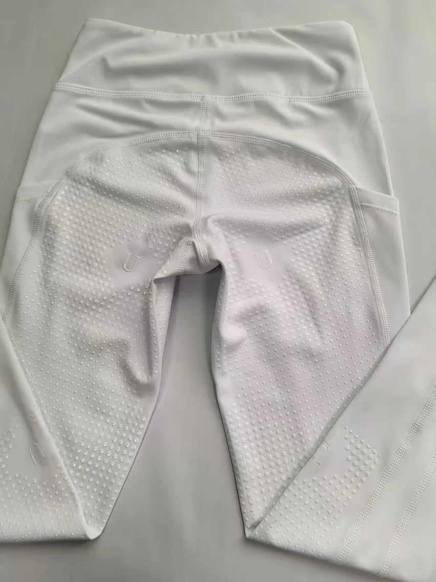 Summer children's equestrian pants  high elasticity knitted children's horse riding pants full silicone - Ghoddosh