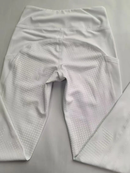 Summer children's equestrian pants  high elasticity knitted children's horse riding pants full silicone - Ghoddosh