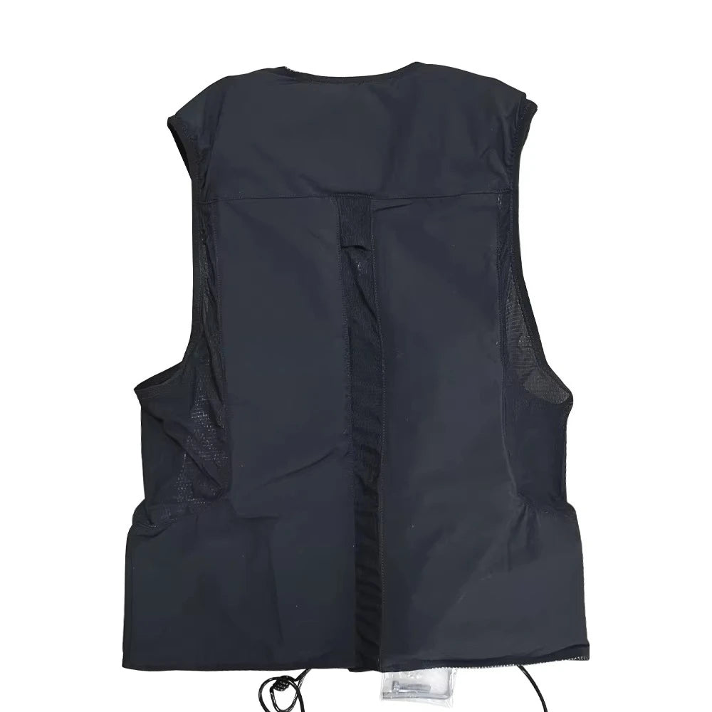 Black and gray life Equestrian vest on a white background , ghoddosh.com