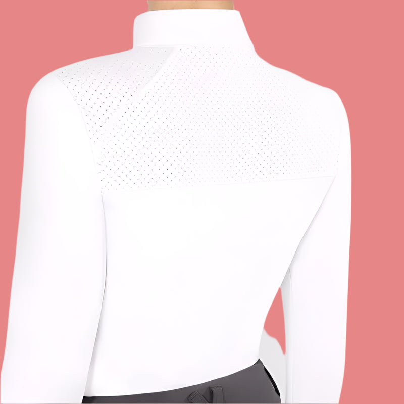 White Horse Riding  Woman long Sleeve T-Shirt