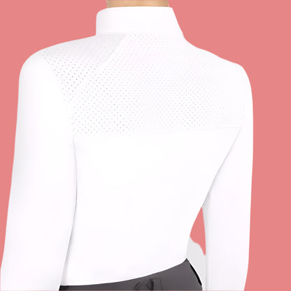 White Horse Riding  Woman long Sleeve T-Shirt