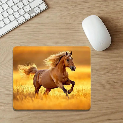Printed horse pattern  anti-slip rubber computer mousepad @ghoddosh.com