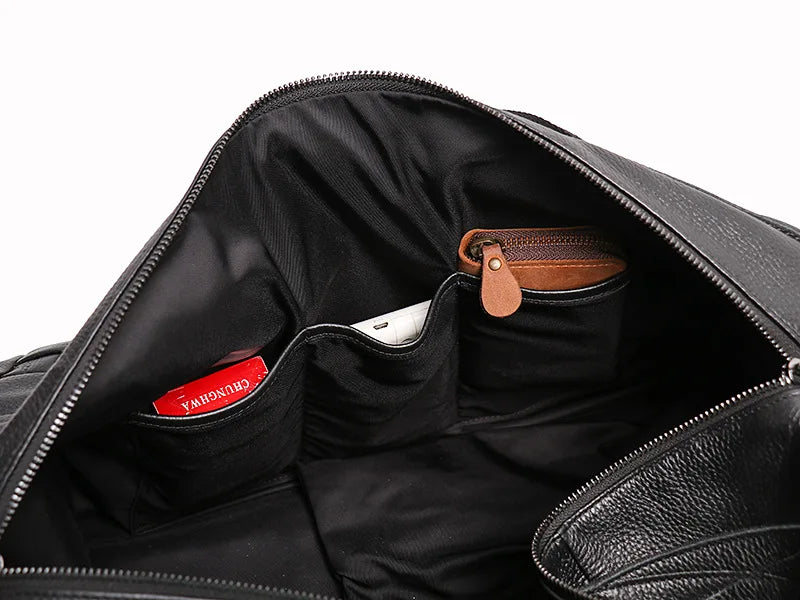 Men's Genuine Leather Handheld Bag, - Ghoddosh