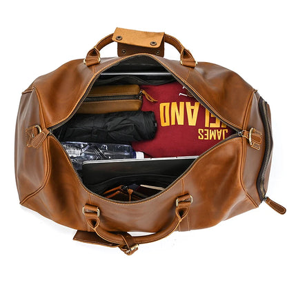 Luxury Genuine cow Leather Equipment Travel Bag - Ghoddosh 