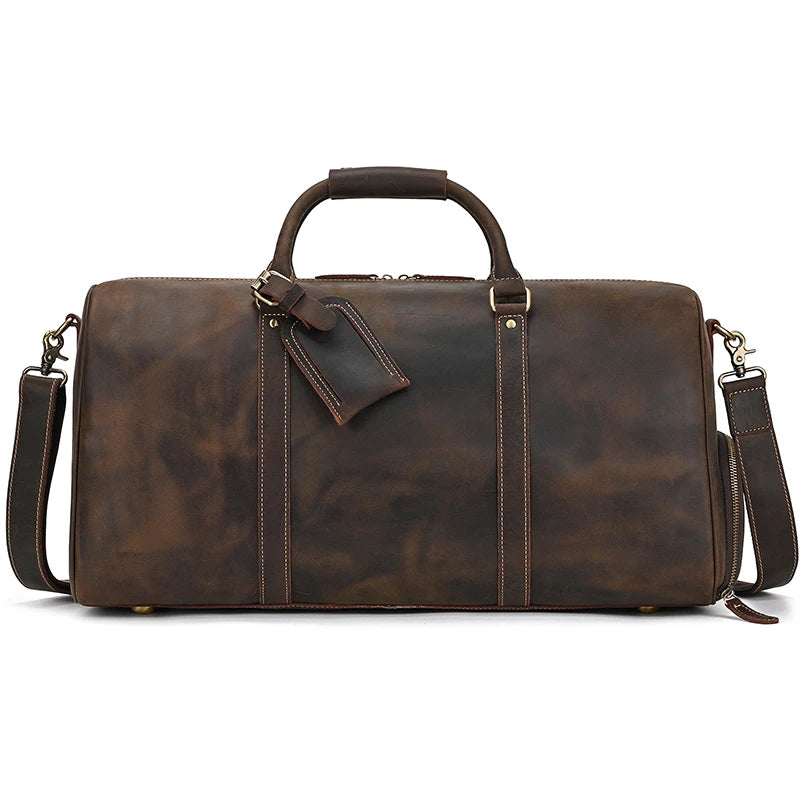 Luxury Genuine cow Leather Equipment Travel Bag - Ghoddosh 